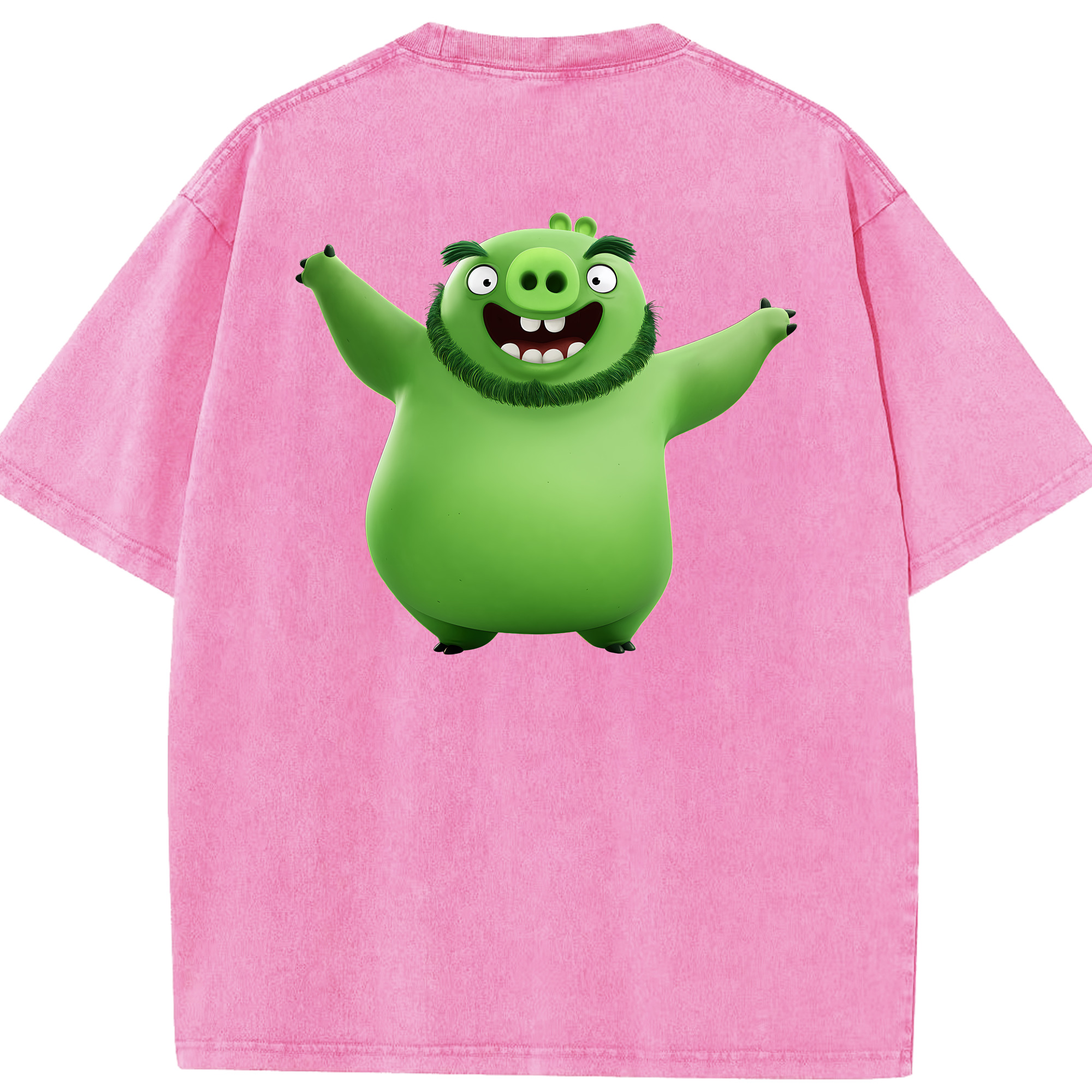 （画像用） Angry Birds アングリーバード 綿100% ヴィンテージ風 半袖Tシャツ（背面プリント）